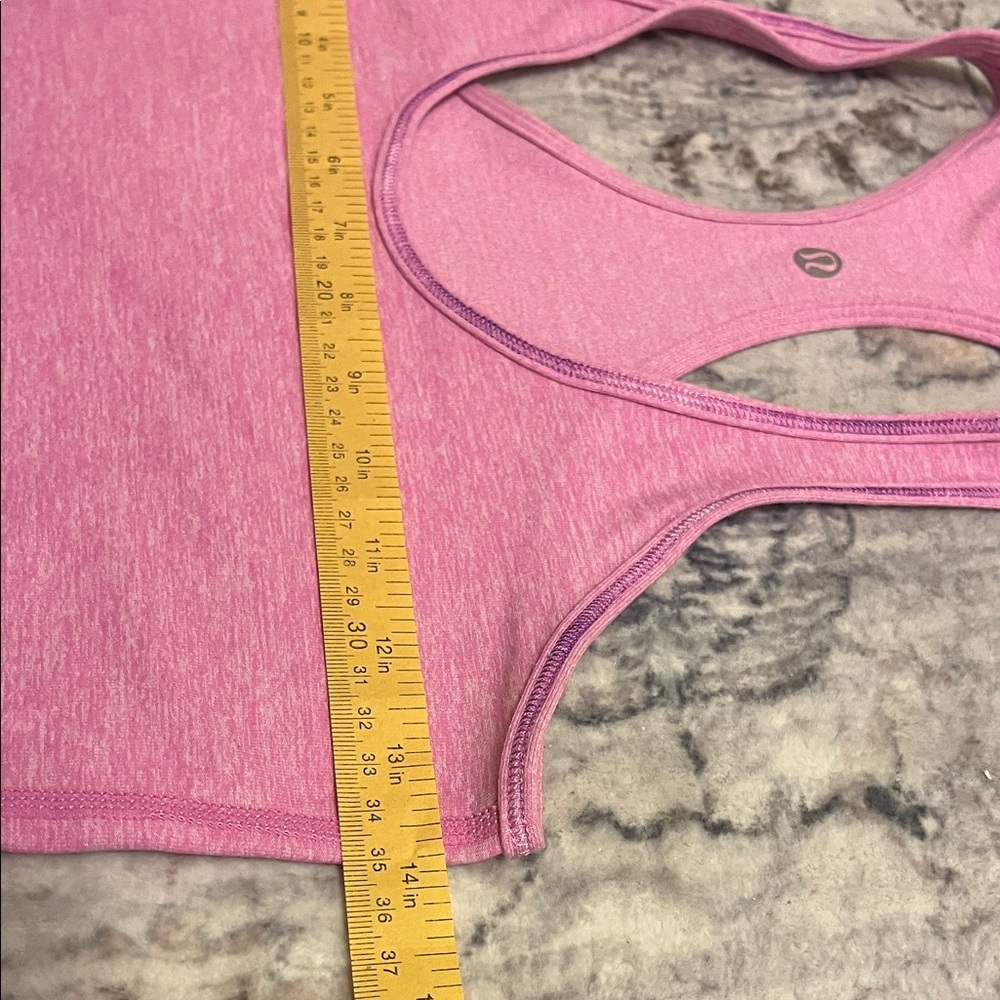 lululemon athletica Heathered Pink Racerback Tank - Picture 8 of 9